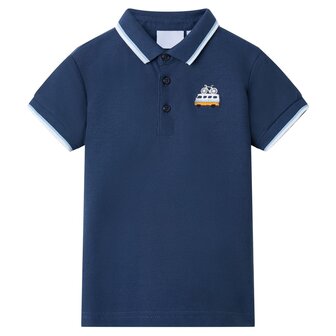 Kinderpoloshirt 116 donkerblauw 1