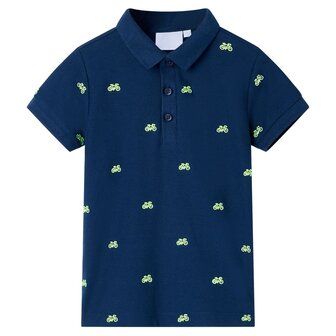 Kinderpoloshirt 104 marineblauw 1