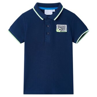 Kinderpoloshirt 104 marineblauw 1