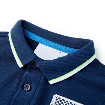 Kinderpoloshirt 104 marineblauw 3