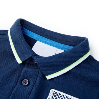 Kinderpoloshirt 116 marineblauw 3