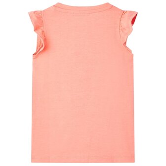 Kindershirt 140 neonkoraal 2