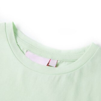 Kindershirt met kapmouwen 104 zachtgroen 3