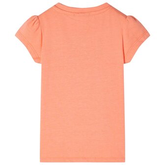 Kindershirt met kapmouwen 140 neonoranje 2