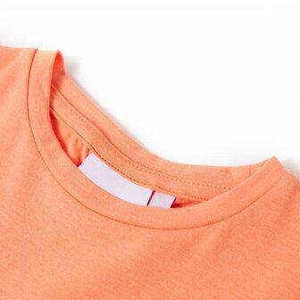 Kindershirt met kapmouwen 140 neonoranje 3