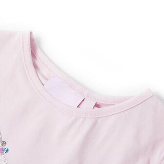 Kindershirt met kapmouwen 140 zachtroze 3