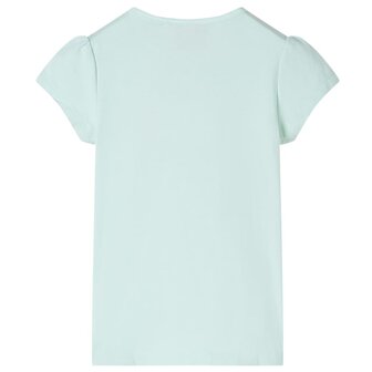 Kindershirt met kapmouwen 128 lichtmintkleur 2