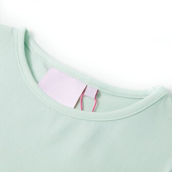 Kindershirt met kapmouwen 140 lichtmintkleur 3