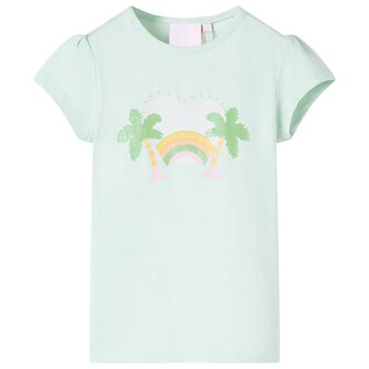 Kindershirt 128 lichtmint 1