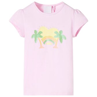 Kindershirt 116 lichtroze 1