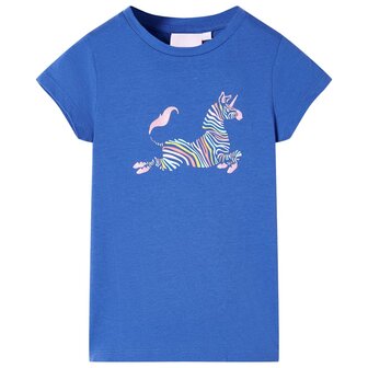 Kindershirt 128 kobaltblauw 1