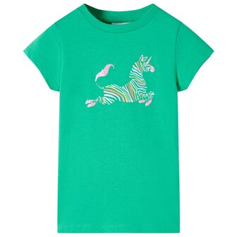 Kindershirt 116 groen 1