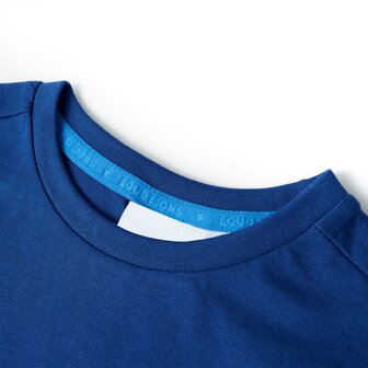 Kindershirt 128 donkerblauw 3