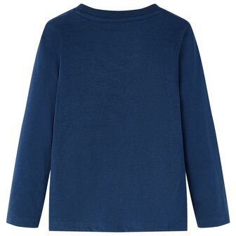 Kindershirt met lange mouwen 104 marineblauw 2