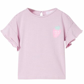 Kindershirt met mouwen met ruches 116 lila 1