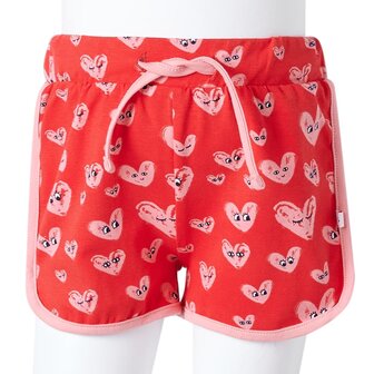 Kindershort met trekkoord 92 rood 9