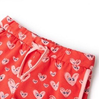 Kindershort met trekkoord 116 rood 3