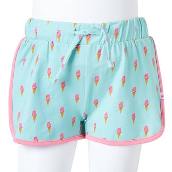 Kindershort met trekkoord 92 lichtmintkleurig 8