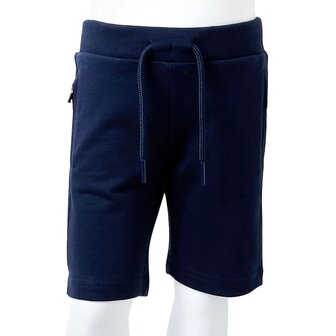 Kindershort 116 marineblauw 8