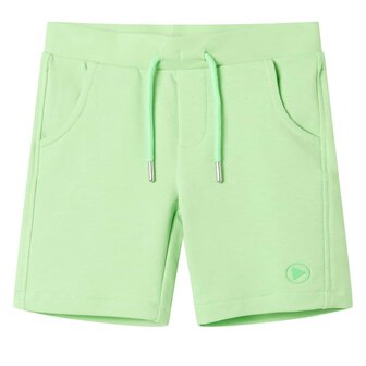 Kindershort 92 fluorescerend groen 1