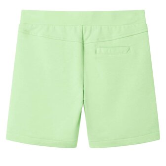 Kindershort 92 fluorescerend groen 2