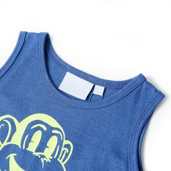 Kindertopje 104 gem&ecirc;leerd blauw 3