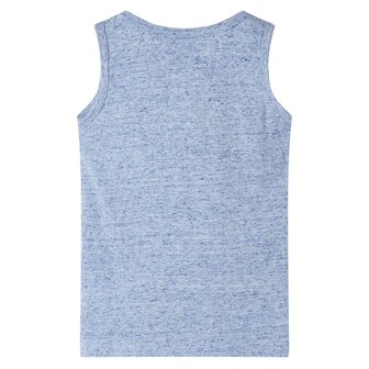 Kindertopje 128 gem&ecirc;leerd blauw 2