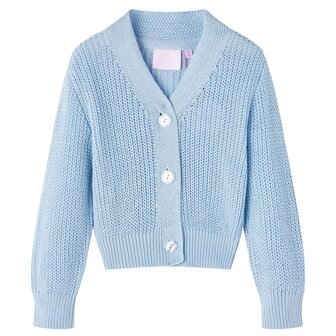 Kindervest gebreid 104 blauw 1