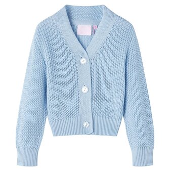 Kindervest gebreid 116 blauw 1