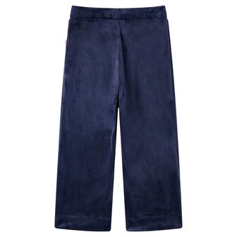 Kinderbroek fluweel 104 donkerblauw 2