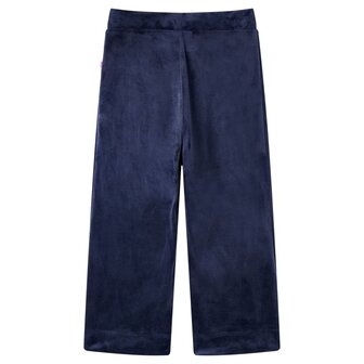 Kinderbroek fluweel 116 donkerblauw 2