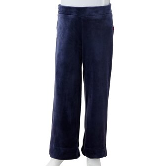 Kinderbroek fluweel 116 donkerblauw 8