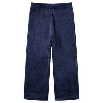 Kinderbroek fluweel 128 donkerblauw 2