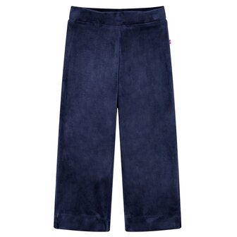 Kinderbroek fluweel 140 donkerblauw 1