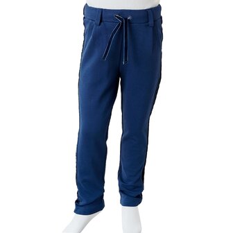 Kinderbroek met zwarte bies 116 marineblauw 9