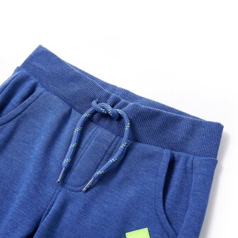 Kinderjoggingbroek 92 gem&ecirc;leerd blauw 3