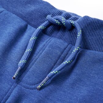 Kinderjoggingbroek 104 gem&ecirc;leerd blauw 4