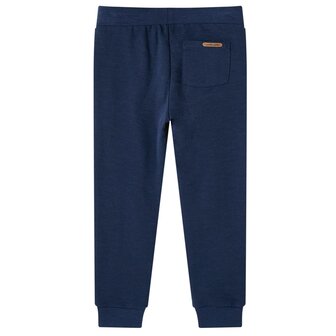 Kinderjoggingbroek 104 gem&ecirc;leerd marineblauw 2