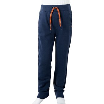 Kinderjoggingbroek 116 gem&ecirc;leerd marineblauw 9