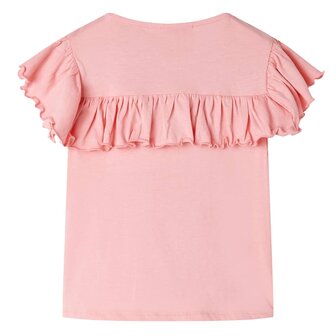 Kindershirt 104 middelblauw  2