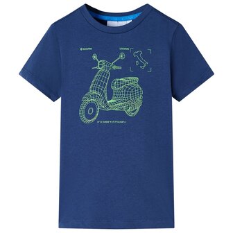 Kindershirt 116 donkerblauw 1