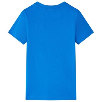 Kindershirt 128 felblauw 2