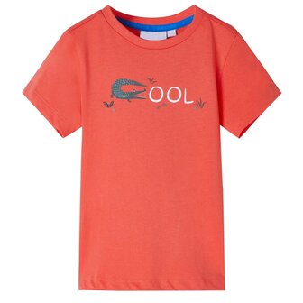 Kindershirt met korte mouwen 116 lichtrood 1