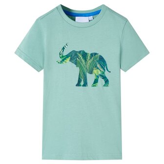 Kindershirt 128 lichtkakikleurig 1