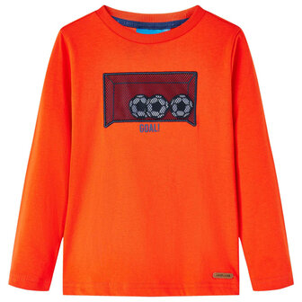 Kindershirt met lange mouwen 140 feloranje 1