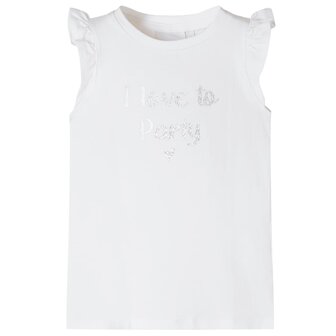 Kindershirt met mouwen met ruches 116 wit 1