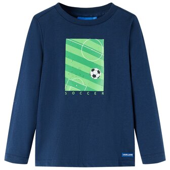 Kindershirt met lange mouwen 104 marineblauw 1