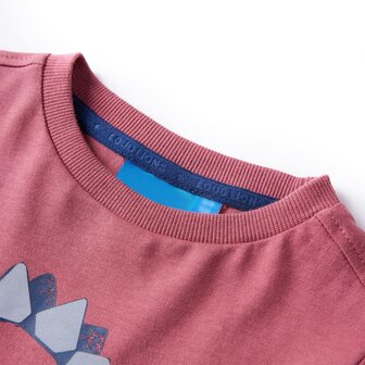 Kindershirt met lange mouwen 128 donkerrood 3