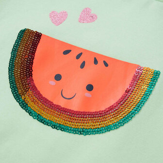 Kindershirt met ruches aan de mouwen 128 zachtgroen 4