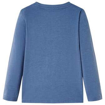 Kindershirt met lange mouwen 104 gem&ecirc;leerd blauw 2